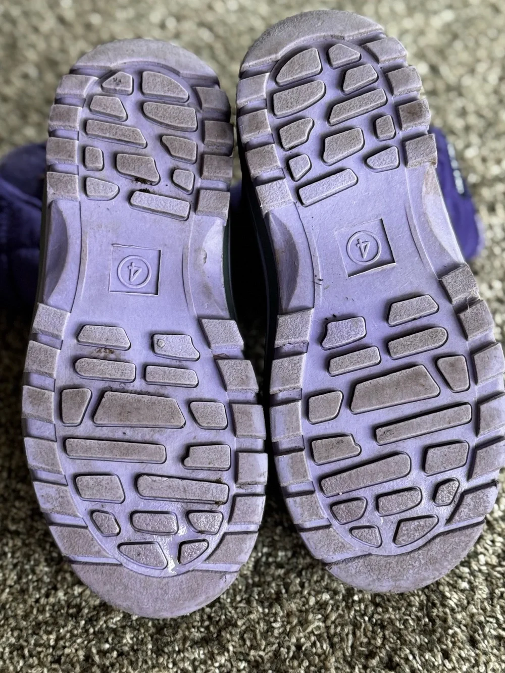 Lands' End Purple and Gray Kids Frost Insulated Waterproof Snow Boots